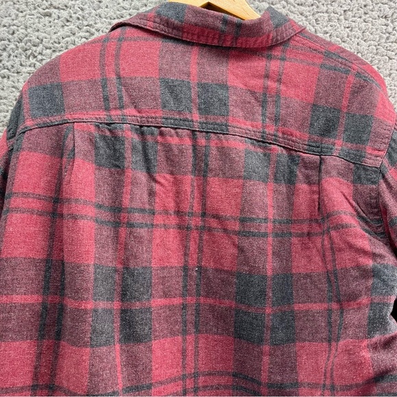 Vtg Wrangler Authentics Red Black Flannel Jacket Outdoor Men Sz Med Outdoor - Picture 7 of 9